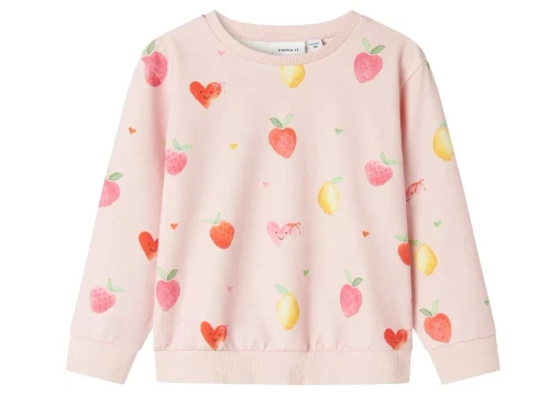 Name It sweatshirt pink frosting med jordbær